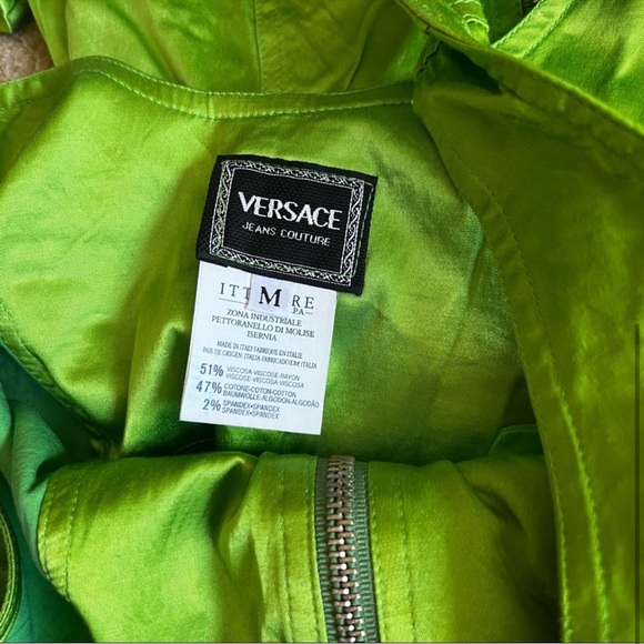 Vintage Versace Lime Green Top and Short-Sleeve Jacket - Picture 6 of 7